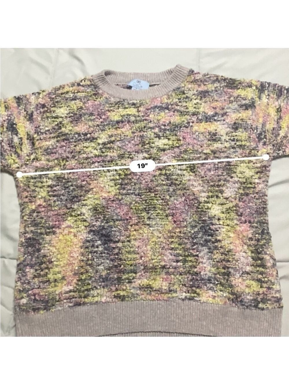 CeCe Purple and Pink Crew Neck Sweater - Picture 9 of 10